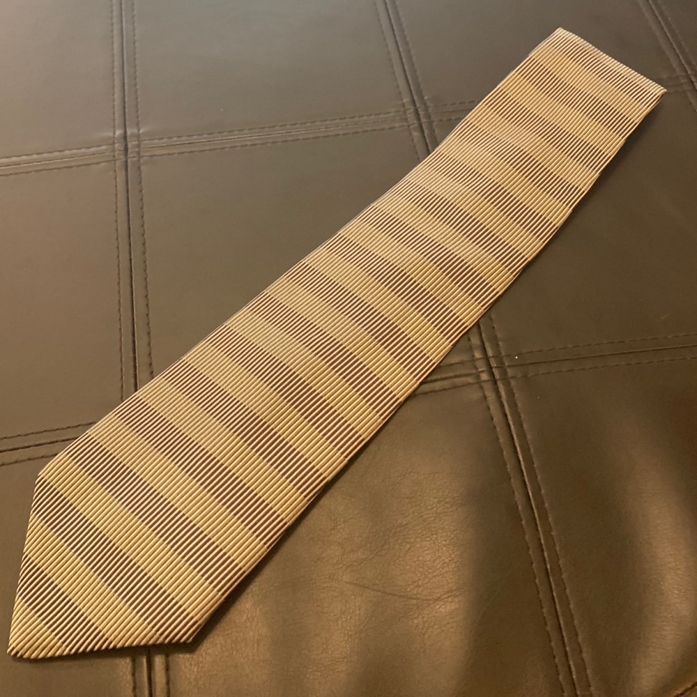 Tommy Hilfiger Navy/Green Stripe Silk Tie